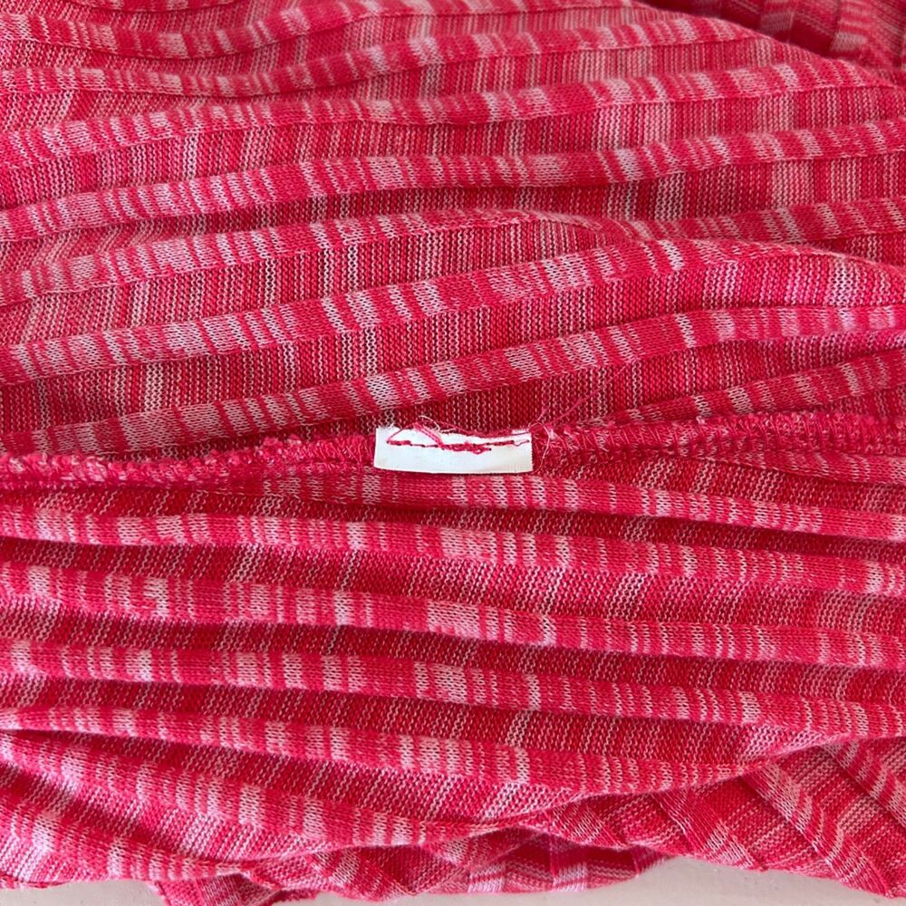 ZARA Pink Ribbed Knit Midi Dress (M) Keyhole Open Back Stretch Sleeveless Tank - Picture 9 of 14